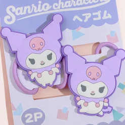 Kuromi Rubber Charm Hair Tie Set