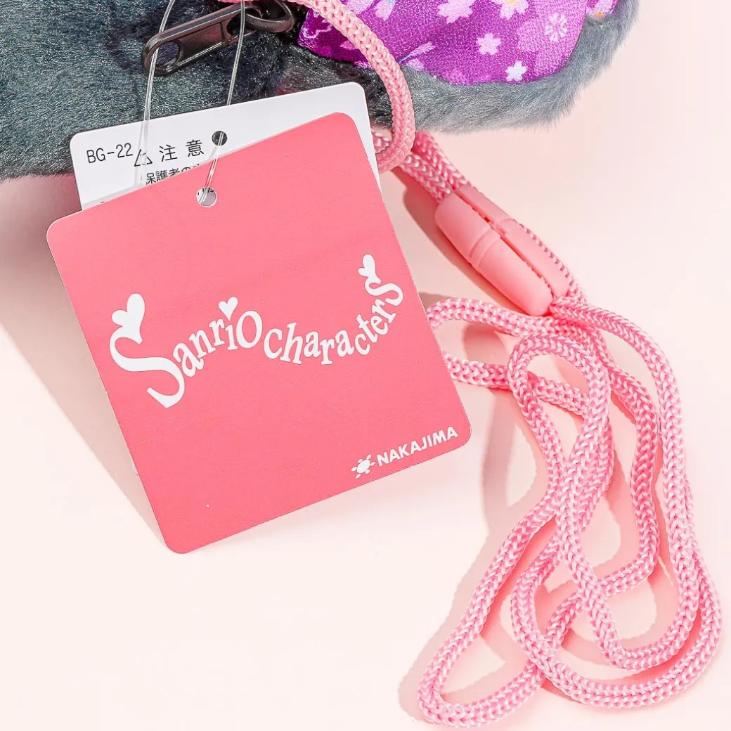 Kuromi Sakura Kimono Face Pochette With Strap