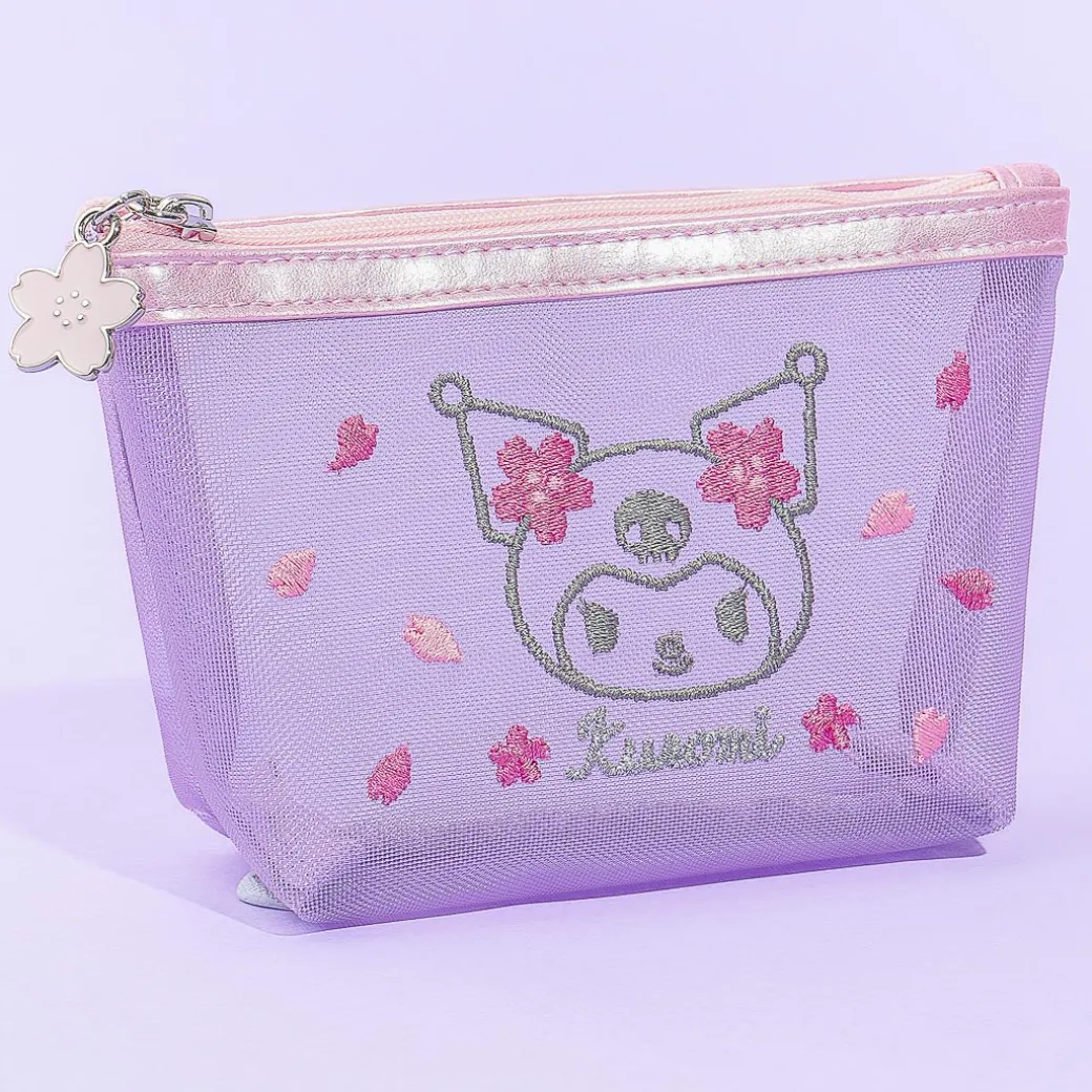 Kuromi Sakura Mesh Pouch