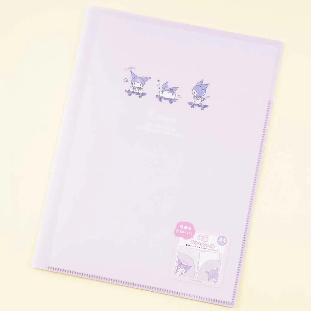 Kuromi Skateboard Fun Double Slot File Folder