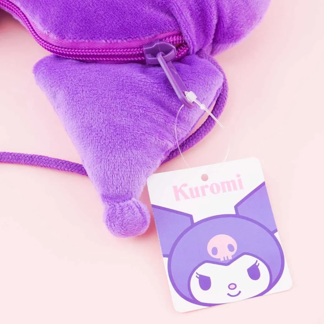 Kuromi Soft Face Pouch With Neck Strap