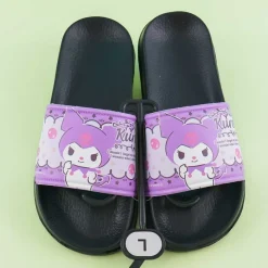 Kuromi Stars & Skulls Indoor Slippers - Black / Large