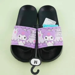 Kuromi Stars & Skulls Indoor Slippers - Black / Medium