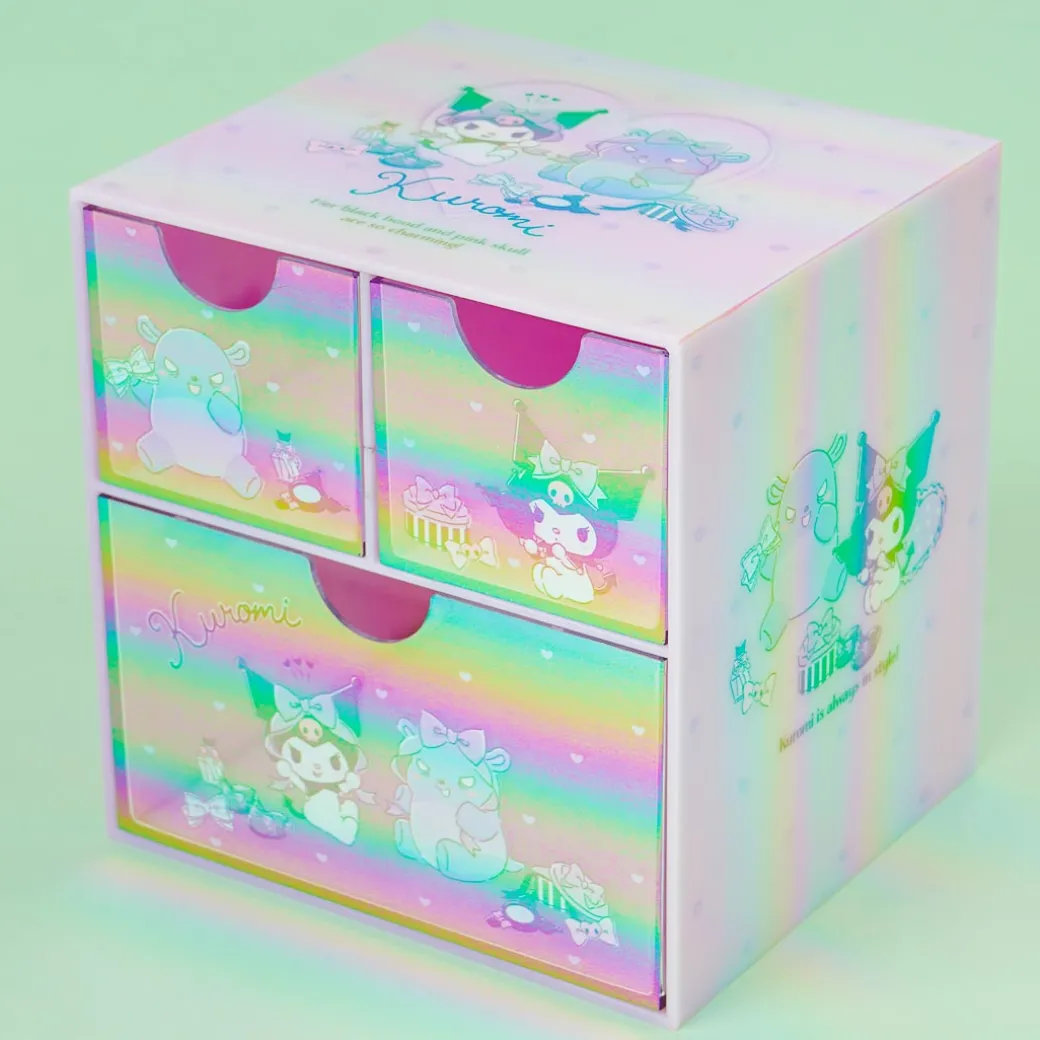 Kuromi Stylish Rainbow 2-Tier Drawer Chest