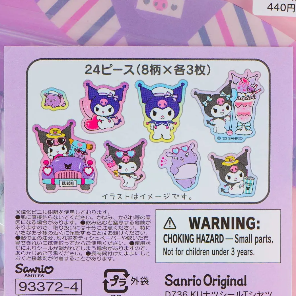 Kuromi Summer T-Shirt Case Sticker Set