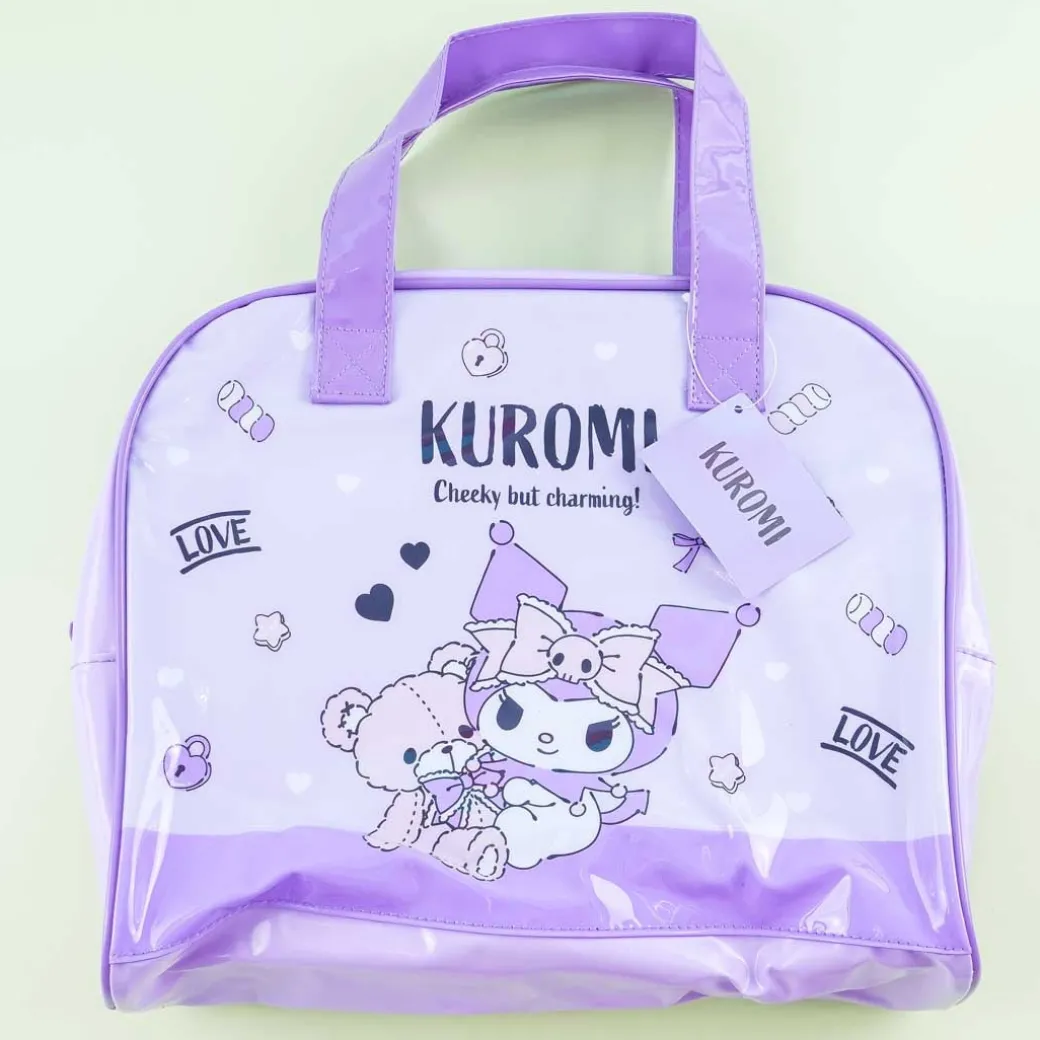 Kuromi Teddy Bear Love Vinyl Boston Bag