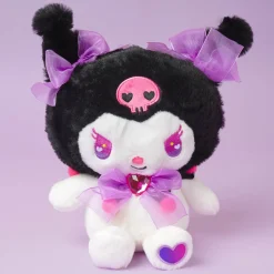 Kuromi Twinprism Heart Plushie - Black / Medium