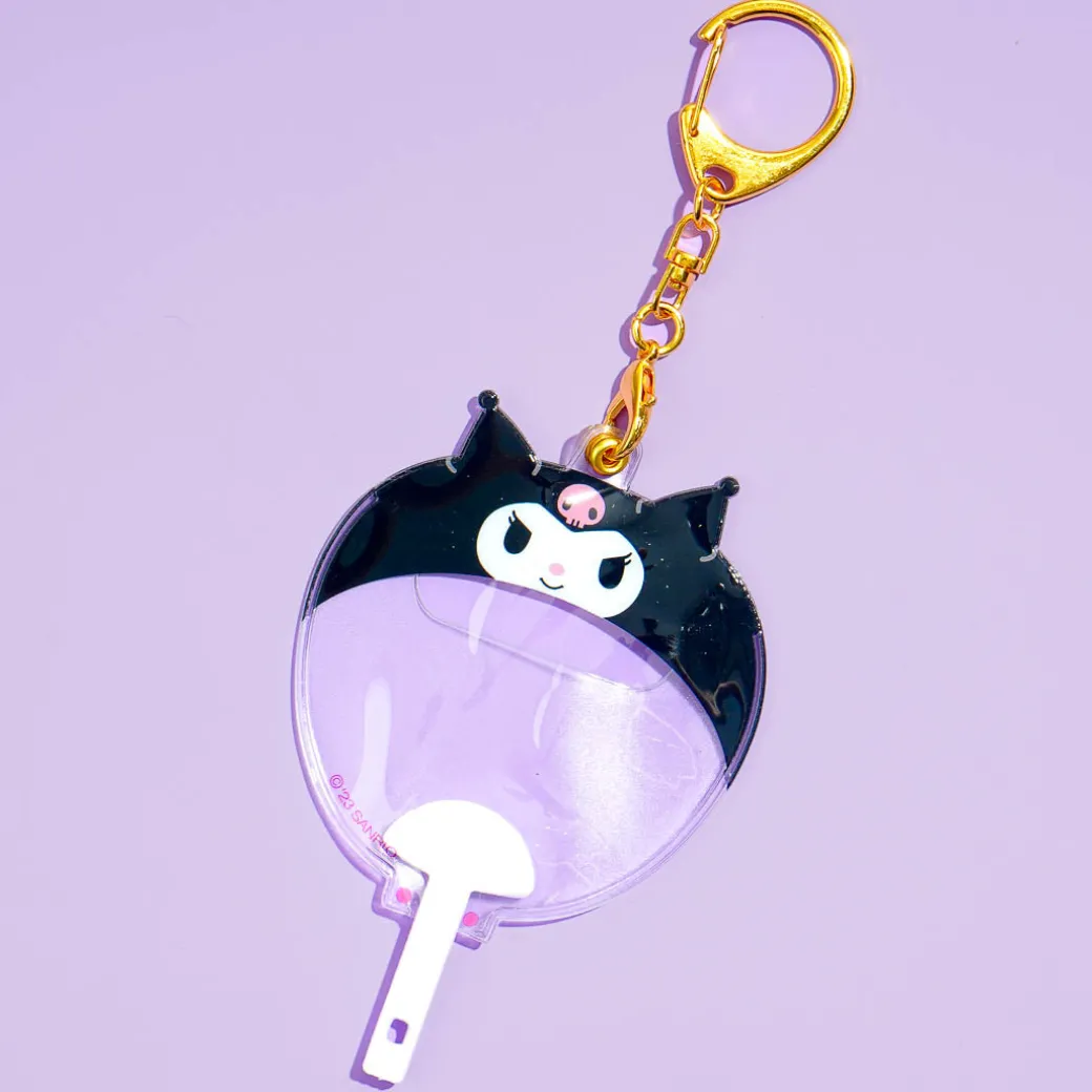Kuromi Uchiwa Fan Can Bagde Case