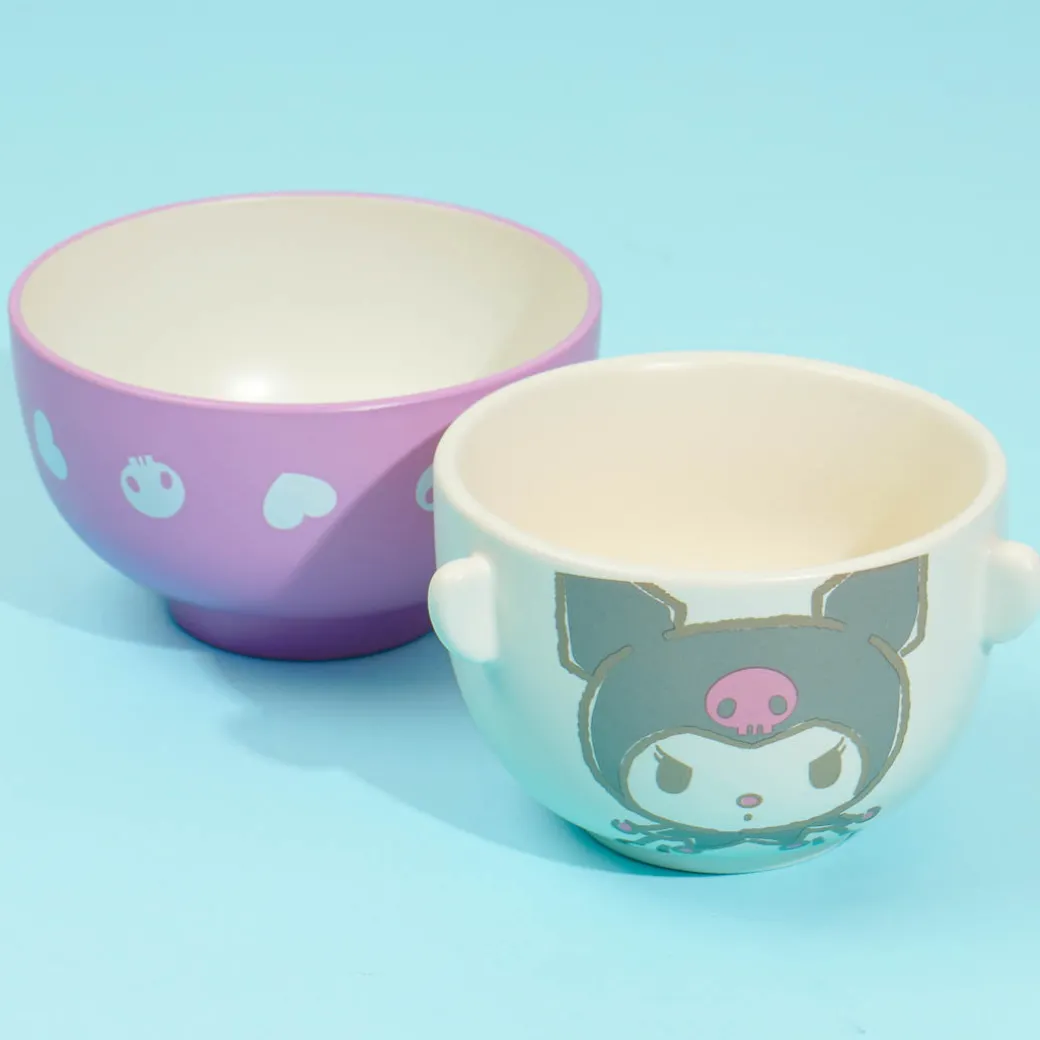Kuromi Watercolor Rice & Soup Bowl Set