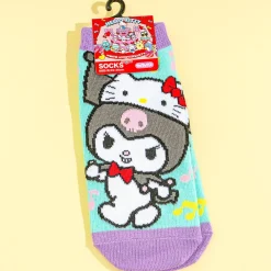 Kuromi x Hello Kitty Ankle Socks