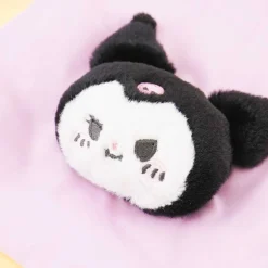 Kuromi x Nagano Fluffy Face Drawstring Pouch