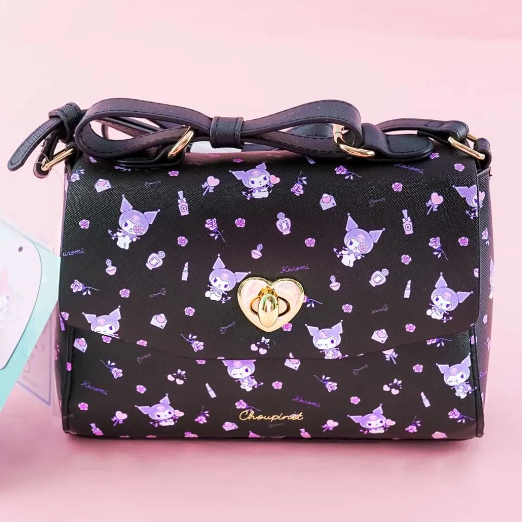 Kuromi’s Favorite Things Black Faux Leather Shoulder Bag
