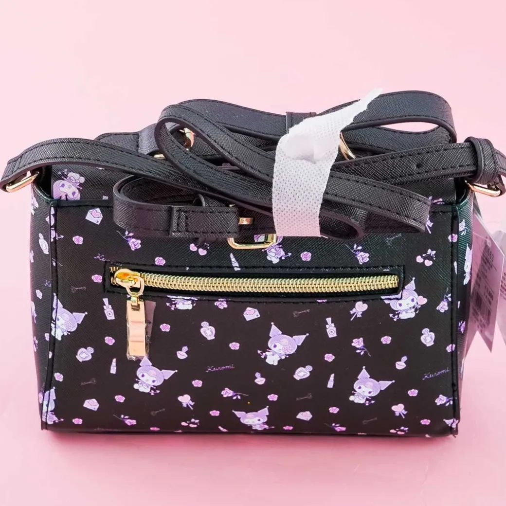 Kuromi’s Favorite Things Black Faux Leather Shoulder Bag