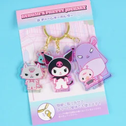 Kuromi's Pretty Journey Triple Charm Keychain - Friends Forever