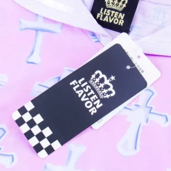 Listen Flavor Pastel Pink Crosses Dress