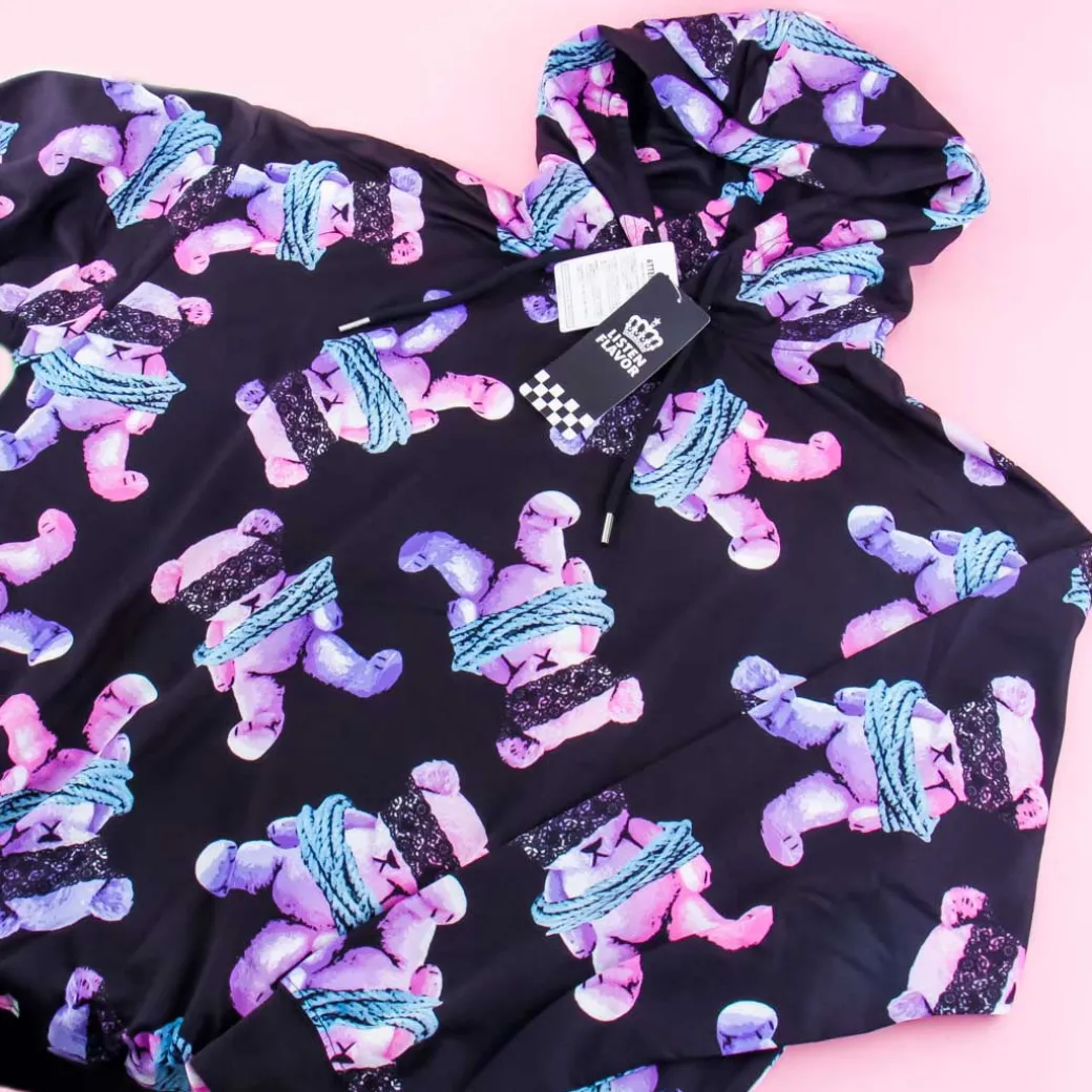 Listen Flavor Purple Bear Rope Pullover Hoodie