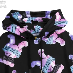 Listen Flavor Purple Bear Rope Pullover Hoodie