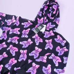 Listen Flavor Purple Strap Bear Pullover Hoodie