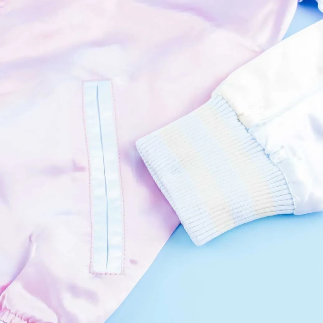 Listen Flavor Rose Cross Pastel Pink Jacket