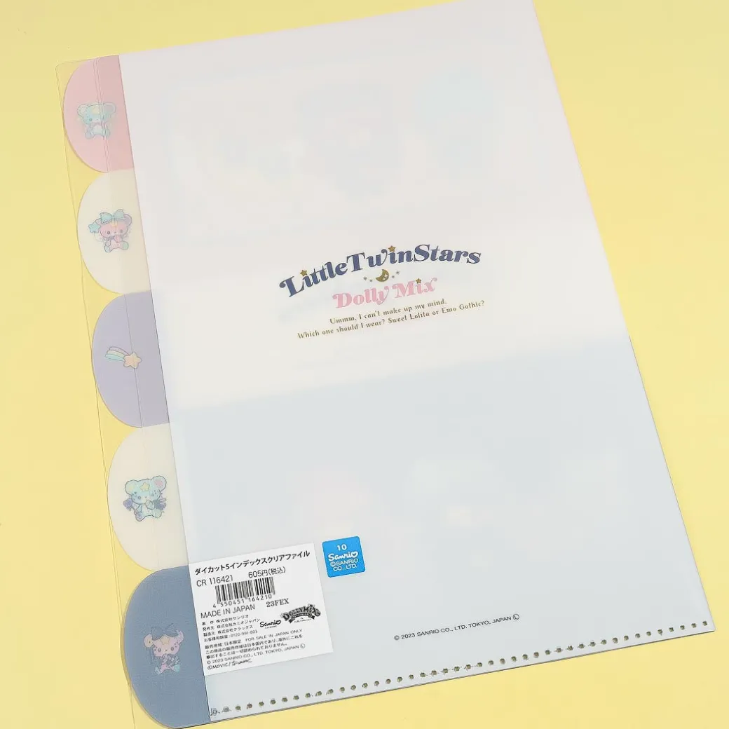 Litte Twin Stars x DOLLY MIX Clear Index Folder