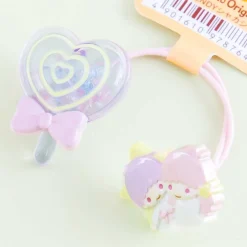 Little Twin Stars & Heart Lollipop Hair Tie
