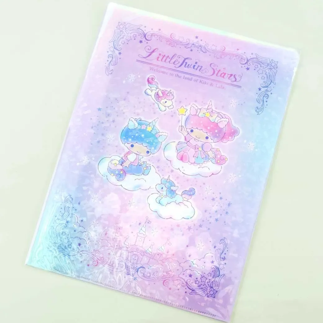 Little Twin Stars Aurora Unicorn Glittery A4 File Folder