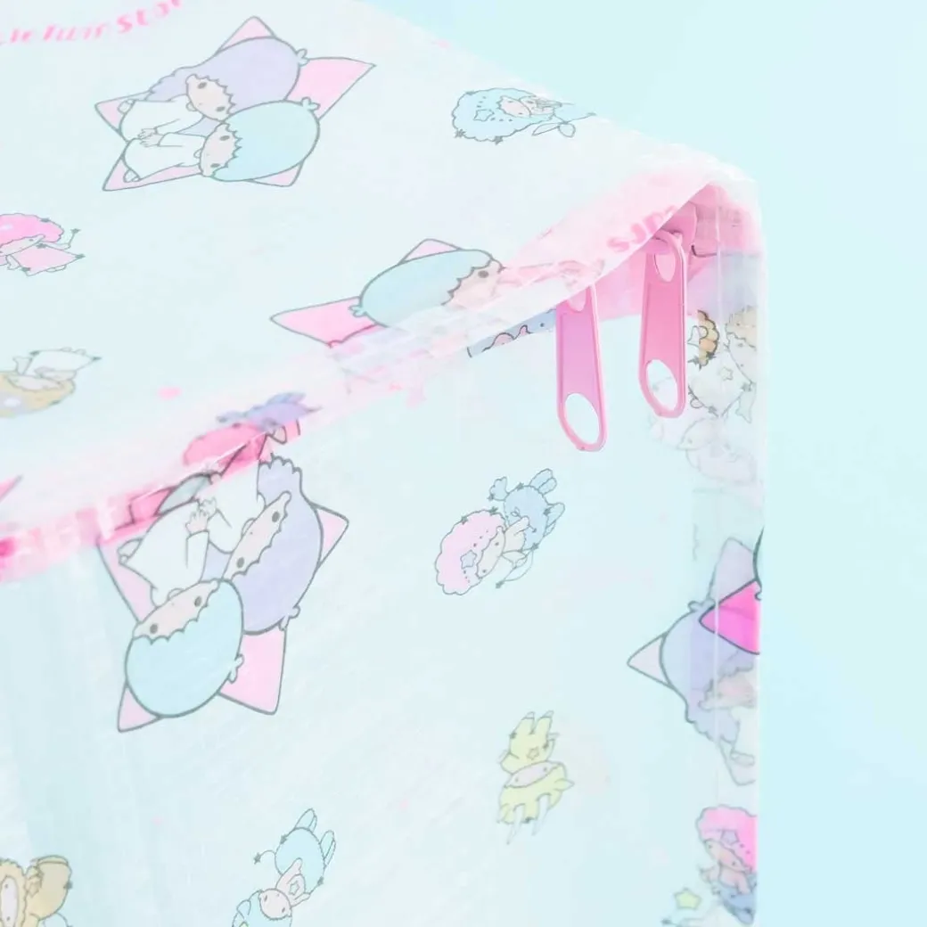 Little Twin Stars Clear Zippered Foldable Storage Box - Medium