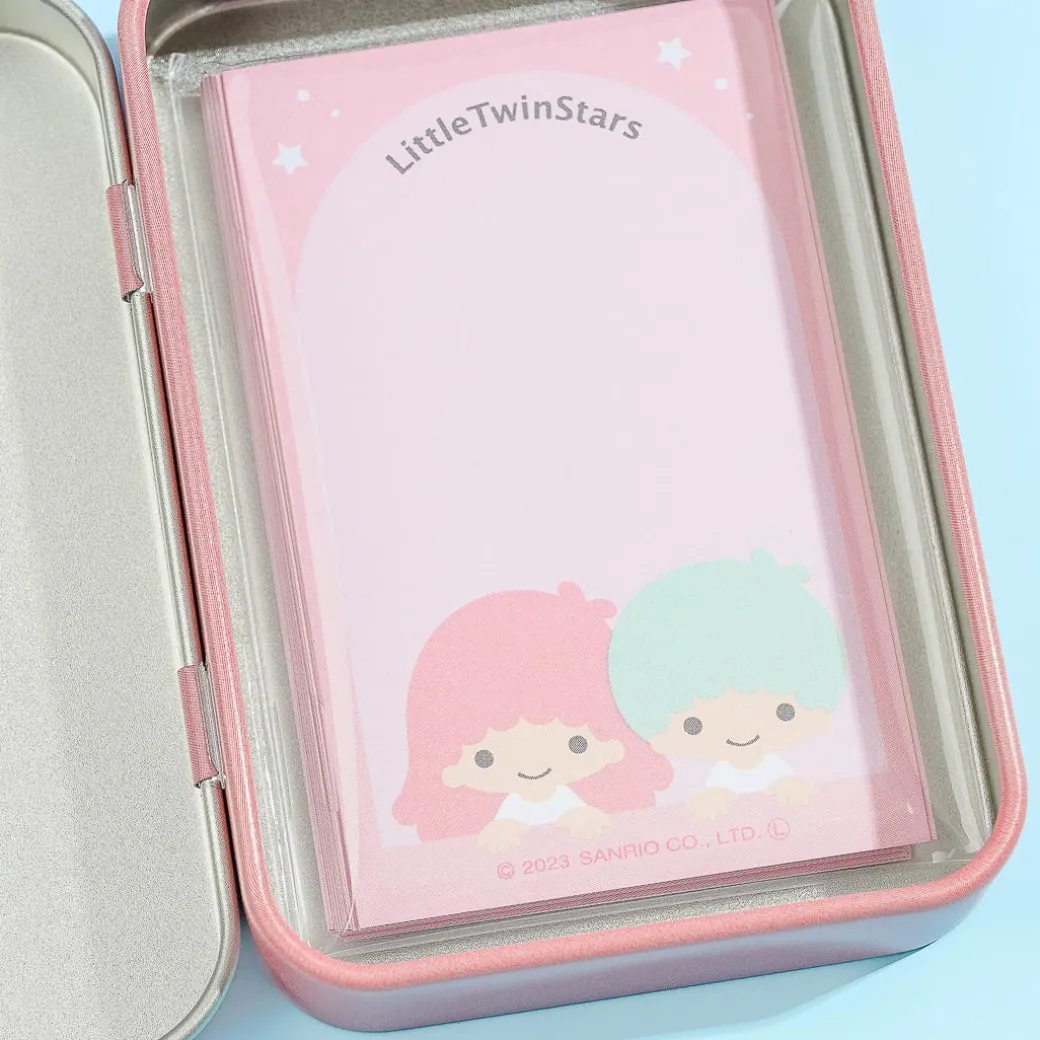 Little Twin Stars Cloudy Memo Pad With Tin Case