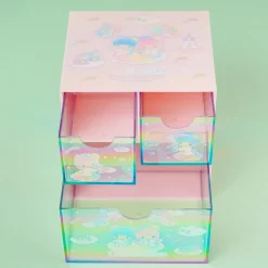 Little Twin Stars Cloudy Rainbow 2-Tier Drawer Chest