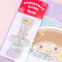 Little Twin Stars Expandable Christmas Stocking Card