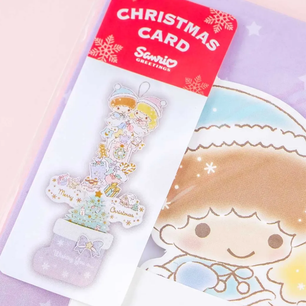 Little Twin Stars Expandable Christmas Stocking Card