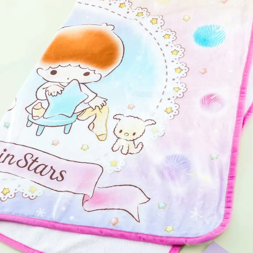 Little Twin Stars Knitting Time Flannel Blanket