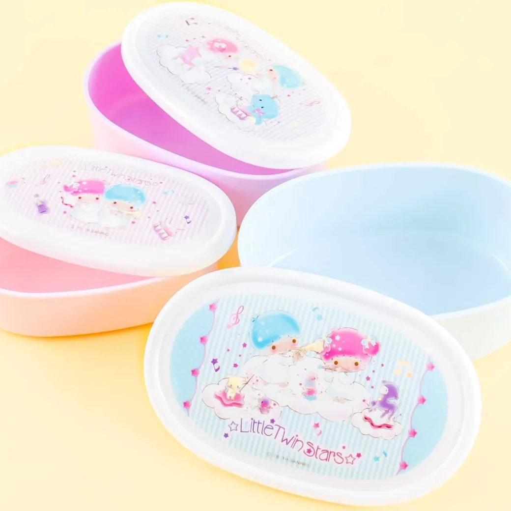 Little Twin Stars Music Time Oblong Bento Set - 3 pcs