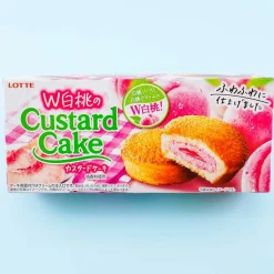 Lotte W Custard Cake - White Peach