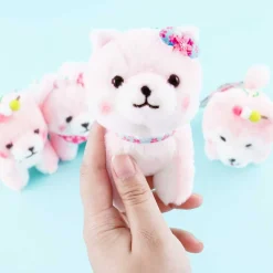 Mameshiba San Kyodai Sakura Blush Plushie - Medium