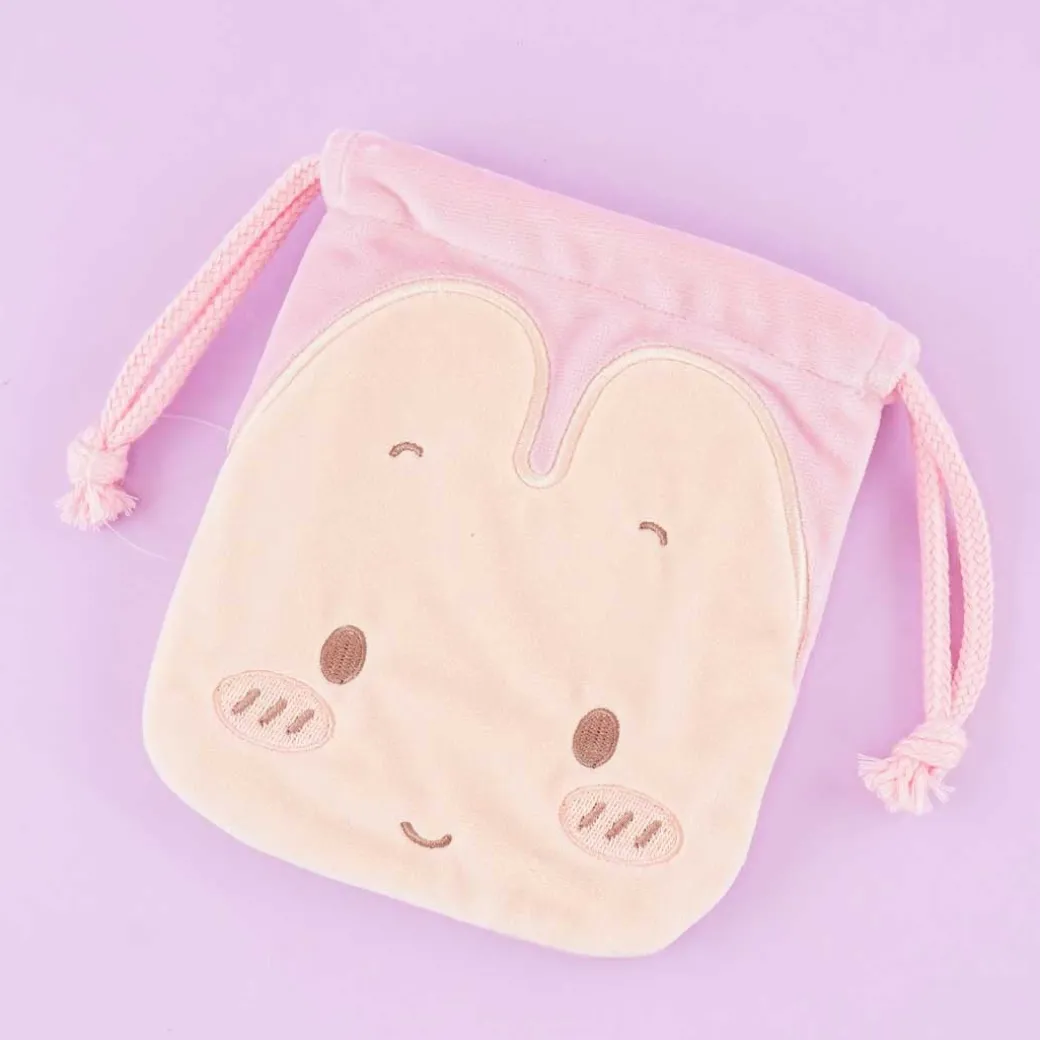 Marron Cream Die-Cut Mini Drawstring Pouch