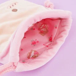 Marron Cream Die-Cut Mini Drawstring Pouch