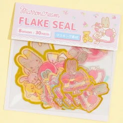 Marron Cream Plushie Friends Flake Stickers
