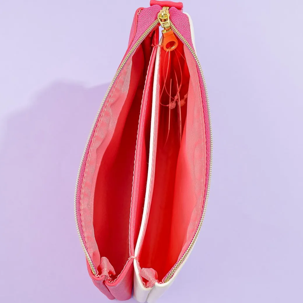 Marron Cream 3-Pocket Pouch