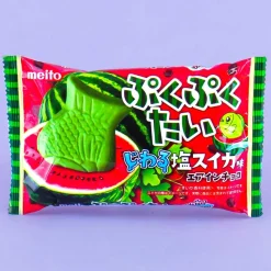 Meito Puku Puku Tai Fish Shaped Wafer - Watermelon