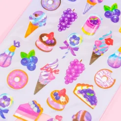 Merry Merienda Blueberry Desserts Sticker Sheet