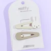 Miffy Grayscale Hair Snap Clips