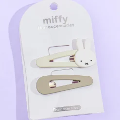 Miffy Grayscale Hair Snap Clips