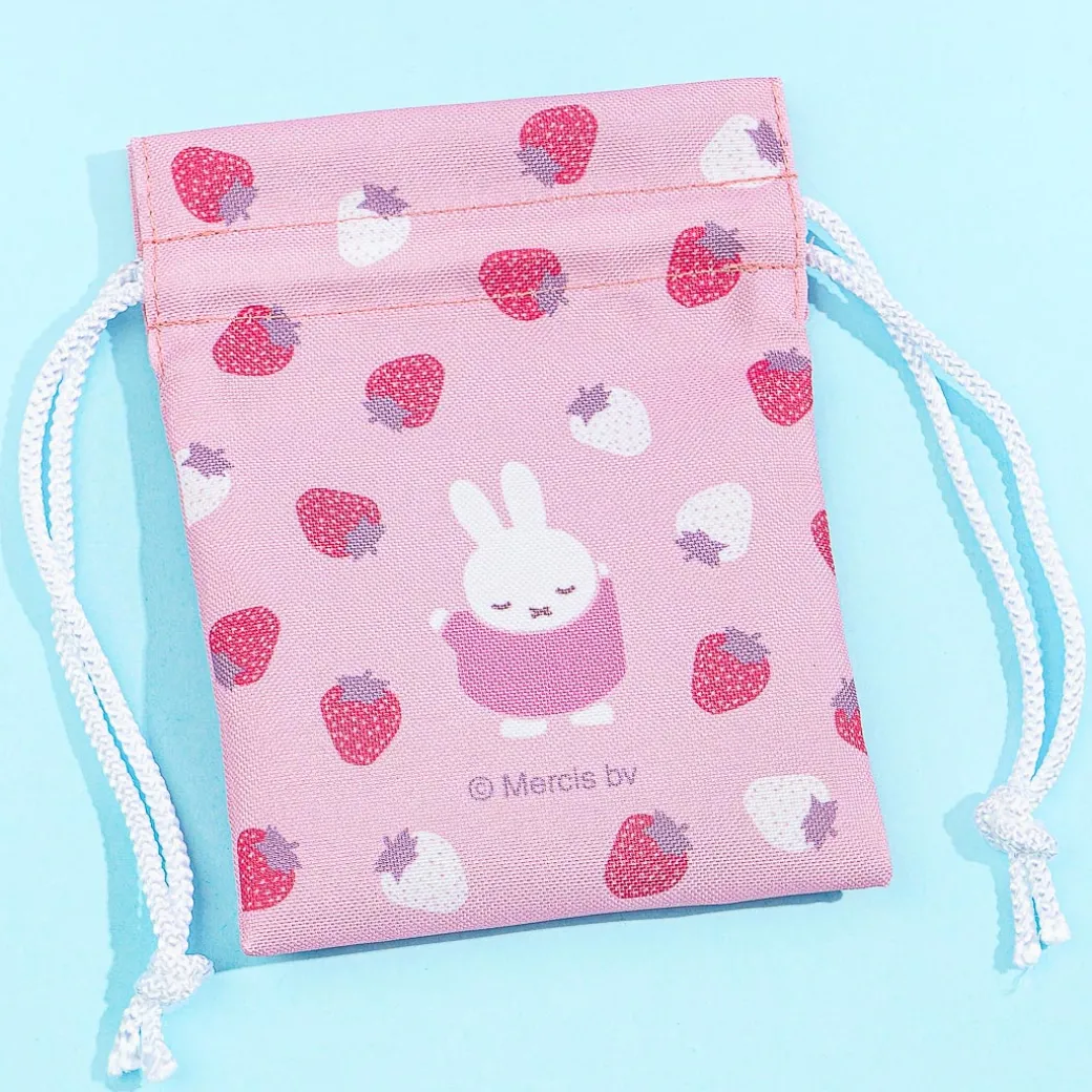Miffy Strawberry Mini Drawstring Pouch