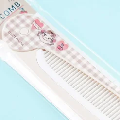 Milky Peko-chan Cherry Plaid Folding Slim Comb