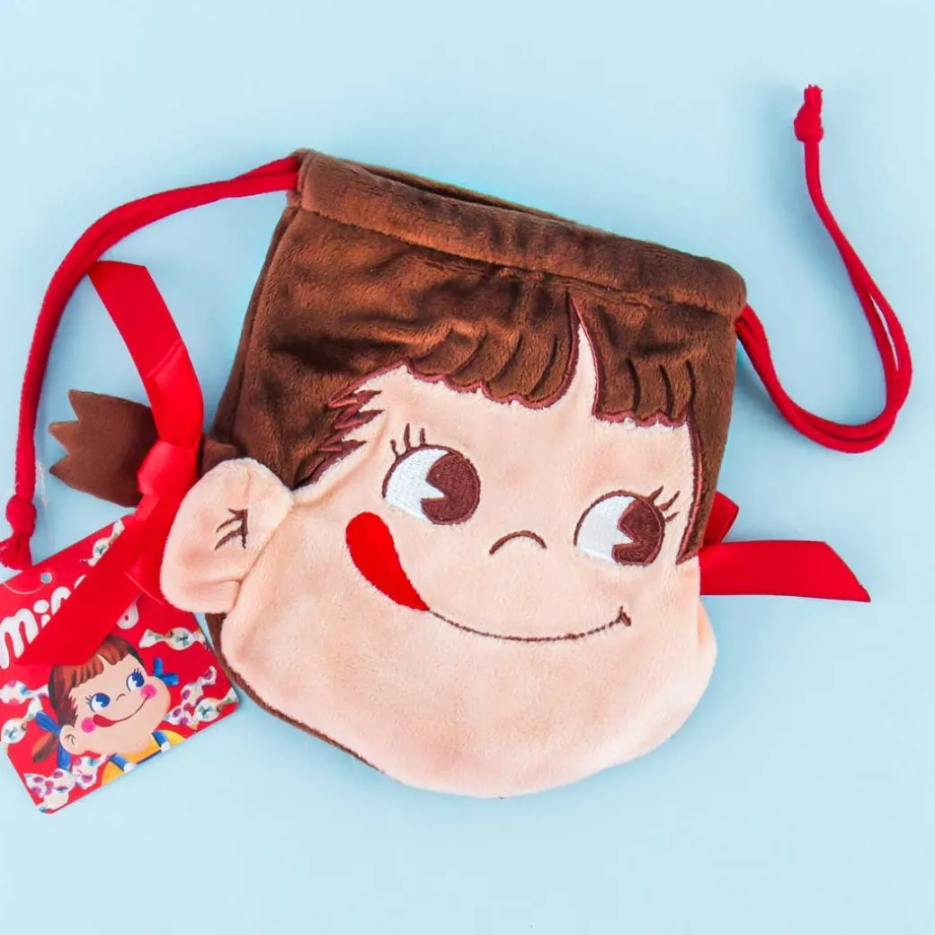 Milky Peko-Chan Ribbon Drawstring Bag