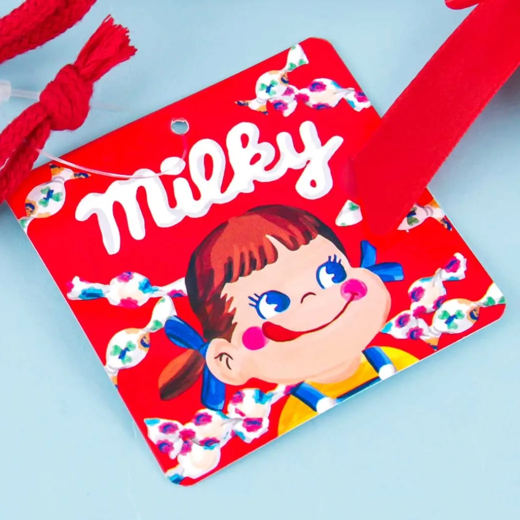 Milky Peko-Chan Ribbon Drawstring Bag