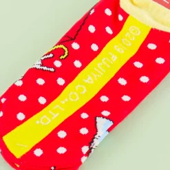 Milky Smiling Peko-Chan Polka Dot Socks