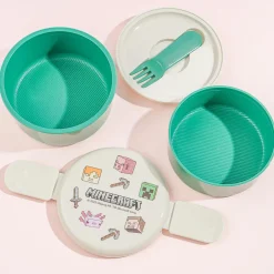 Minecraft Stackable Round Bento Box Set