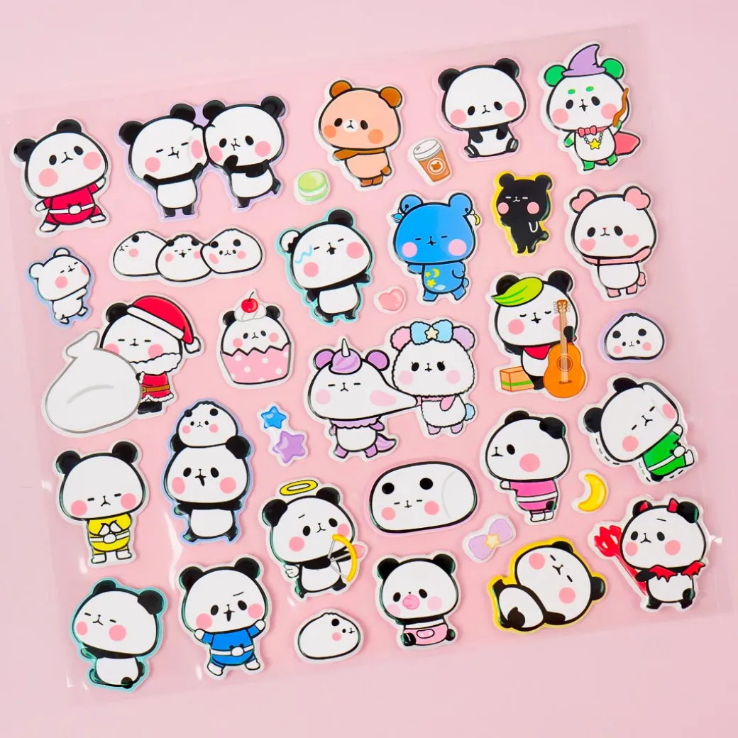 Mochi Mochi Panda Carnival Puffy Sticker Set